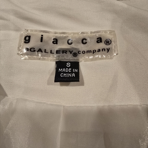 Giacca AGallery Co Lightweight Pleated Lined Jacket With Pockets Size S White. - Picture 8 of 15